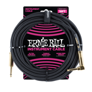 CABLE DE INSTRUMENTO TRENZADO 7.62M- RECTO/ÁNGULO  P06086 ERNIE BALL